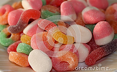 Diferentes tipos de doces que dÃ£o uma bela cor Ã  imagem. Stock Photo